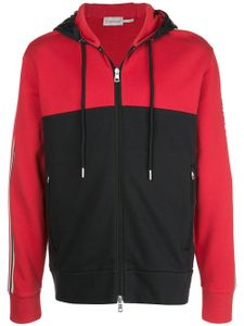 Moncler sweat à zippé colour block - Rouge