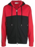 Moncler sweat à zippé colour block - Rouge - thumbnail