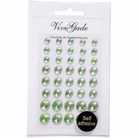 Hobby/knutsel kristal plaksteentjes - 40x stuks - groen - strass steentjes - Plak juwelen