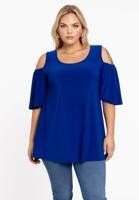 Yoek Tuniek flare met uitsnedes | Indigo | Maat 42/44