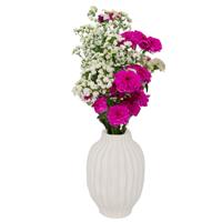 Bloemenvaas Antique Roman - creme wit - keramiek - D15 x H22 cm