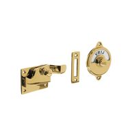 Intersteel WC slot met hendel met bocht vrij-bezet messing ongelakt