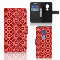 Motorola Moto G7 Play Telefoon Hoesje Batik Rood