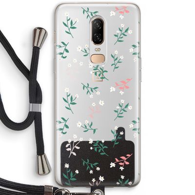 Small white flowers: OnePlus 6 Transparant Hoesje met koord