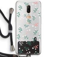 Small white flowers: OnePlus 6 Transparant Hoesje met koord