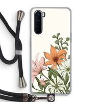 Floral bouquet: OnePlus Nord Transparant Hoesje met koord