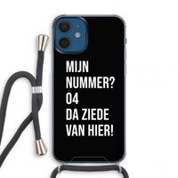 Da ziede van hier - Zwart: iPhone 12 mini Transparant Hoesje met koord
