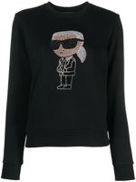 Karl Lagerfeld sweat Ikon à ornements strassés - Noir