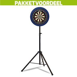 Winmau Blade 6 + Lena Dartbordverlichting Basic Blauw + Dartstandaard