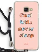 Cool Kids Never Sleep: Samsung Galaxy A3 (2016) Transparant Hoesje met koord