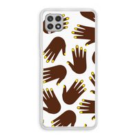 Hands dark: Samsung Galaxy A22 4G Transparant Hoesje