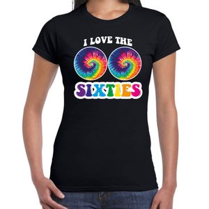 I love the sixties boobs t-shirt zwart dames