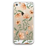 Peachy flowers: iPhone 5 / 5S / SE Transparant Hoesje - thumbnail