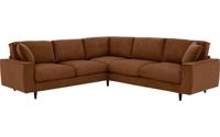 Goossens Bank Jonas cognac, stof, 2,5-zits, urban industrieel