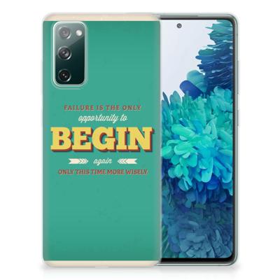 Samsung Galaxy S20 FE | Siliconen hoesje | met naam Quote Begin Samsung Galaxy S20 FE | Siliconen hoesje | met naam Quote Begin