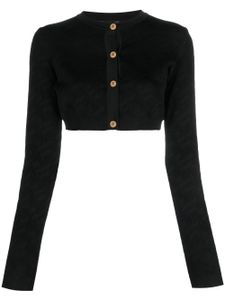 Versace cardigan crop La Greca - Noir