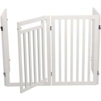 TRIXIE Slagboom met deur - 60/160 x 81 cm - Wit - Voor honden