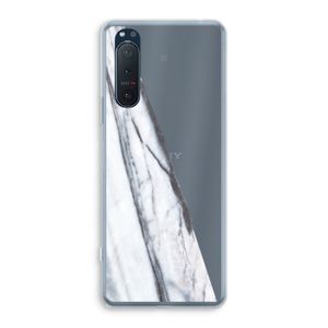 Gestreepte marmer: Sony Xperia 5 II Transparant Hoesje