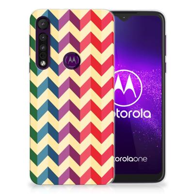 Motorola One Macro | TPU bumper | Zigzag Multi Color Motorola One Macro | TPU bumper | Zigzag Multi Color