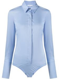 Patrizia Pepe body-chemise cintré - Bleu