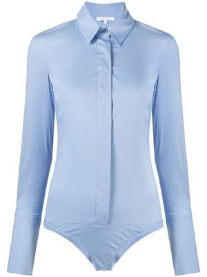 Patrizia Pepe body-chemise cintré - Bleu