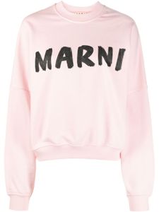 Marni sweat en coton à logo imprimé - Rose