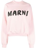 Marni sweat en coton à logo imprimé - Rose - thumbnail