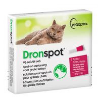 Dronspot 96 mg/24 mg Spot-on oplossing grote kat (5- 8 kg) 5 x 2 pipetten