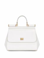 Dolce & Gabbana grand sac à main Sicily à imprimé iguane - Blanc