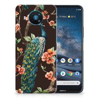 Nokia 8.3 TPU Hoesje Pauw met Bloemen