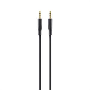 Belkin F3Y117bt1M Jackplug Audio Aansluitkabel [1x Jackplug male 3,5 mm - 1x Jackplug male 3,5 mm] 1.00 m Zwart Vergulde steekcontacten