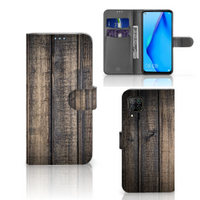 Huawei P40 Lite Book Style Case Steigerhout - thumbnail