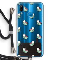 Vogeltjes: Huawei P20 Lite Transparant Hoesje met koord