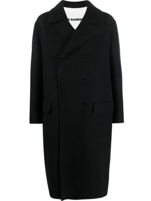 Jil Sander manteau à boutonnière croisée - Noir