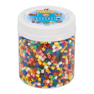 Hama strijkkralen in potje - mix standaard (00), 3000st.