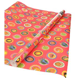 1x Rollen Sinterklaas inpakpapier/cadeaupapier rood 2,5 x 0,7 meter   -