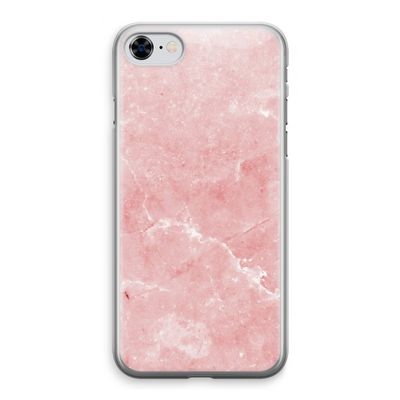 Roze marmer: iPhone 8 Transparant Hoesje