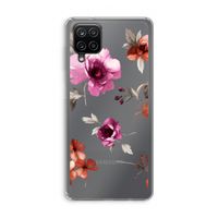 Geschilderde bloemen: Samsung Galaxy A12 Transparant Hoesje