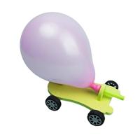3 STKS DIY ballon Recoil auto creatieve wetenschappelijke kinderen educatieve reactie auto
