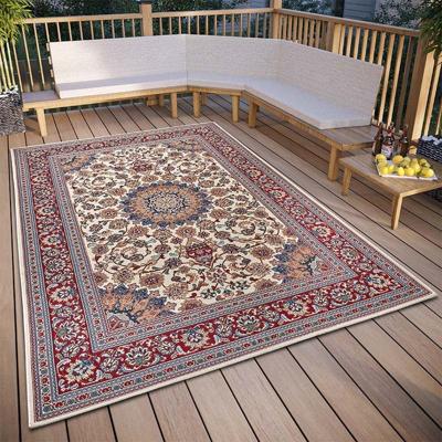 Buitenkleed Kadi Rood Crème 120x180 Cm Laagpolig Home Collectie - Dekbed-Discounter.nl