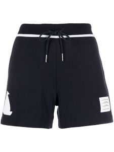 Thom Browne short de jogging à patch logo - Bleu