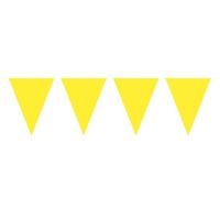 1x Mini vlaggetjeslijn slingers geel  300 cm   -