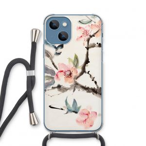 Japanse bloemen: iPhone 13 mini Transparant Hoesje met koord