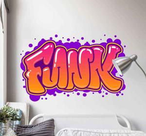 Tekst stickers Funk graffiti