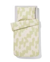 HEMA Dekbedovertrek 140x200/220cm zacht katoen lijnen (groen)