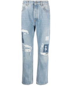 Palm Angels jean cigarette Destroyer - Bleu