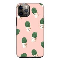 Cactusprint roze: iPhone 12 Tough Case