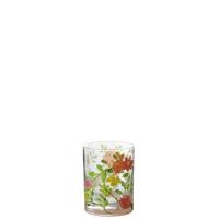 J-Line Bloemen glas - drinkglas - mix - 4x - thumbnail