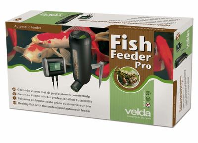 Velda Fish Feeder Voerautomaat Pro voor Exacte Voeding | Tot 20 Keer per Dag Automatisch Vissen Voeren