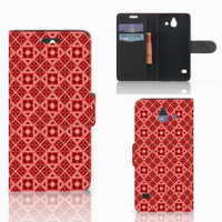 Huawei Ascend Y550 Telefoon Hoesje Batik Rood - thumbnail